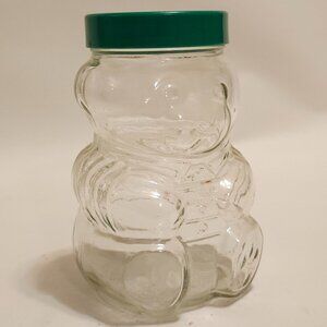 VINTAGE Kraft Peanut Butter Bear Jar Glass with Lid